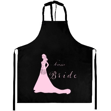 Discover team bride pink silhouette bachelorette party Aprons