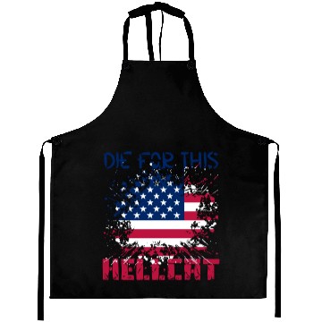 Discover Die For This Hellcat- Vintage US Flag Aprons