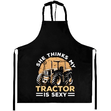 Discover She Thinks My Tractor Is Easy Farmer Agriculture Aprons