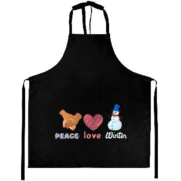 Discover peace, love, winter Aprons