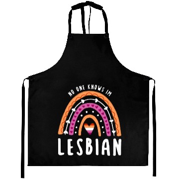 Discover No One Knows Im Lesbian Rainbow Aprons