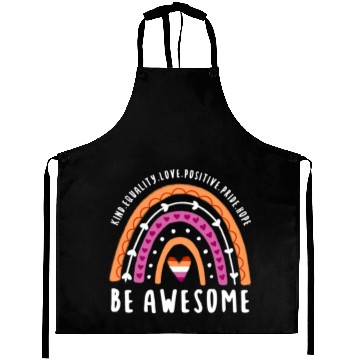 Discover Be Awesome Lesbian Pride Rainbow Aprons