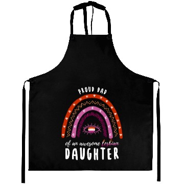 Discover Rainbow Dad Lesbian Daughter Aprons