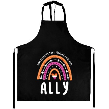 Discover Ally Lesbian Pride Rainbow Aprons