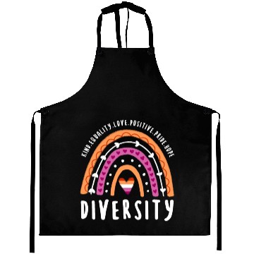 Discover Diversity Lesbian Pride Rainbow Aprons