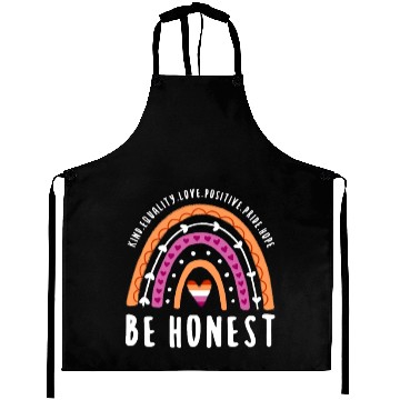 Discover Be Honest Lesbian Pride Rainbow Aprons