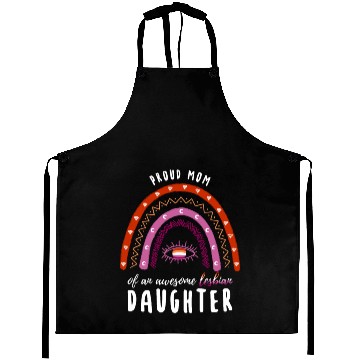 Discover Rainbow Mom Lesbian Daughter Aprons