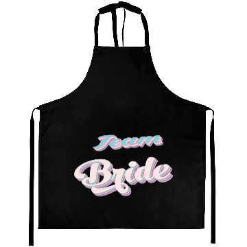 Discover Bachelorette party team bride coul retro pink Aprons
