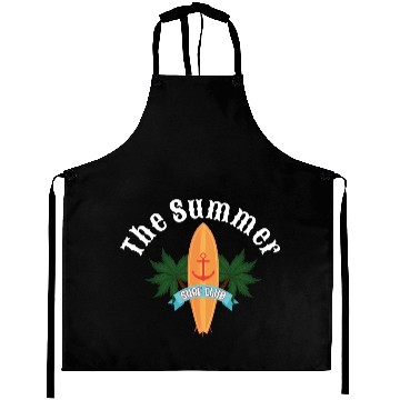 Discover the summer surf club gift Aprons