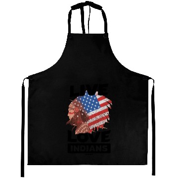 Discover Live Love Indians Native People USA Aprons