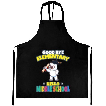 Discover Good Bye Elementary Hello Middle School Graduation Aprons
