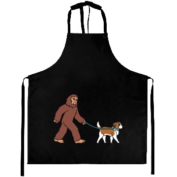 Discover Bigfoot Sasquatch Walking Saint Bernard Aprons