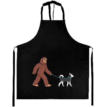 Discover Bigfoot Sasquatch Walking Husky Aprons