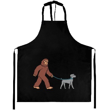 Discover Bigfoot Sasquatch Walking Weimaraner Aprons