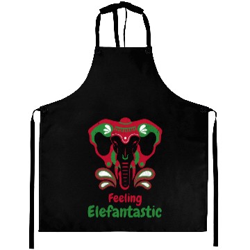 Discover Feeling Elefantastic. Colorful Good Luck Elephant Aprons