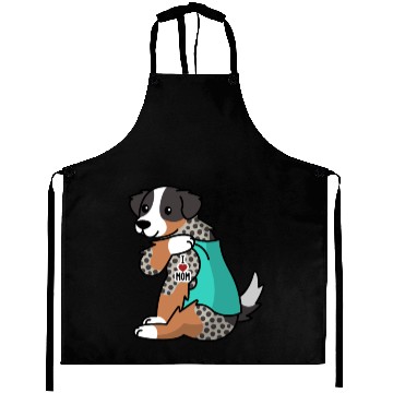 Discover I Love Mom Tattoo Australian Shepherd Aprons