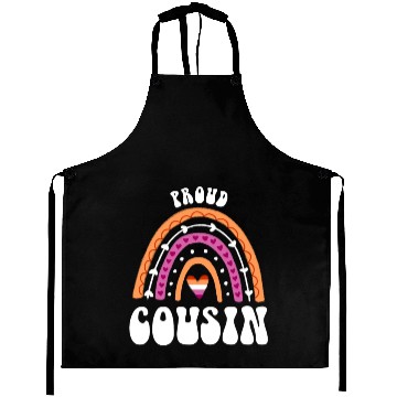 Discover Proud Cousin Lesbian Pride Rainbow Aprons