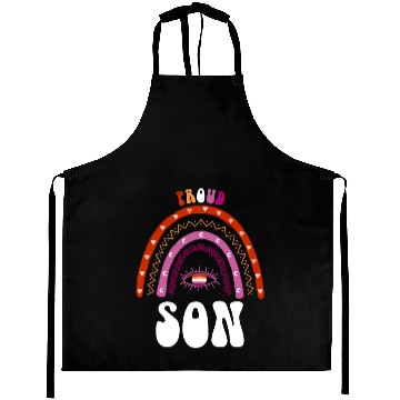 Discover Lesbian Rainbow Proud Son Lesbian Aprons