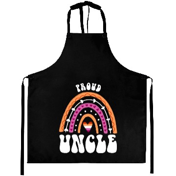 Discover Proud Uncle Lesbian Pride Rainbow Aprons