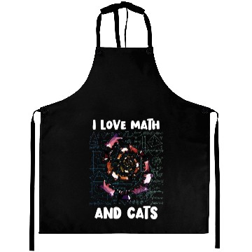 Discover Math Kitty Cat I Love Math And Cats Mathematics Aprons