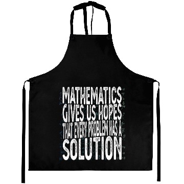Discover Mathematics Give Us Hope Cute Funny Math Lover Pun Aprons