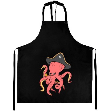Discover Pirate Octopus For Octopus Lover Aprons
