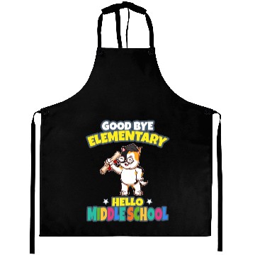 Discover Good Bye Elementary Hello Middle School Graduation Aprons