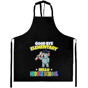 Discover Good Bye Elementary Hello Middle School Graduation Aprons