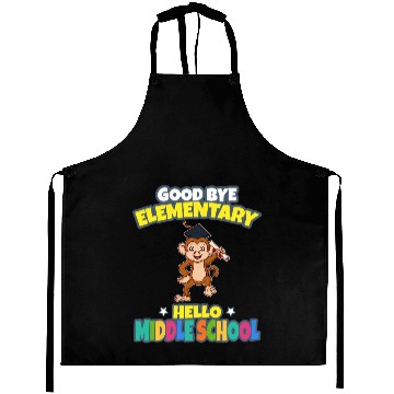 Discover Good Bye Elementary Hello Middle School Graduation Aprons