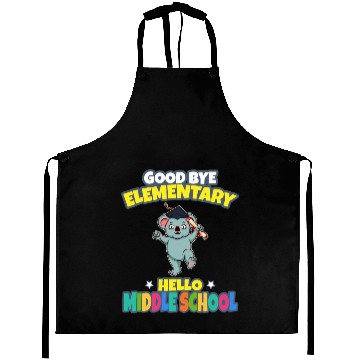 Discover Good Bye Elementary Hello Middle School Graduation Aprons