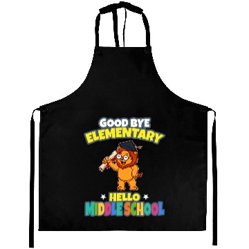 Discover Good Bye Elementary Hello Middle School Graduation Aprons