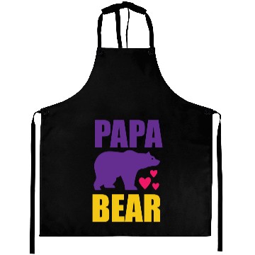 Discover Papa bear funny fathers day Aprons