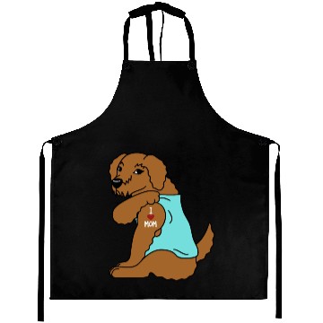 Discover I Love Mom Tattoo Goldendoodle Aprons