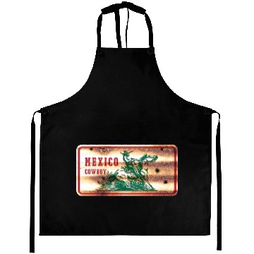 Discover Mexico Cowboy Shield Aprons