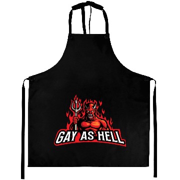 Discover Pride Month Demon - Gay As Hell Aprons