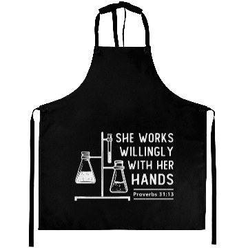 Discover Lab Tech She Works Willingly Laboratory Science Aprons