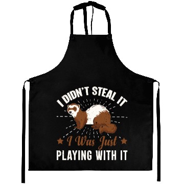 Discover Ferret Make Me Happy Pet Owner Lifetsyle Gift Idea Aprons