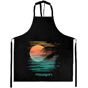 Discover Artistic Mayaguez Puerto Rico Palm Tree Vacation Aprons