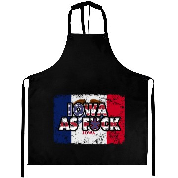 Discover America US Flag State Flag Iowa Aprons