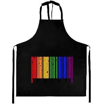Discover LGBT Barcode Gay Pride Barcode Rainbow Aprons