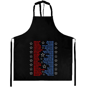 Discover Patriotic Fifty States Red White Blue Aprons