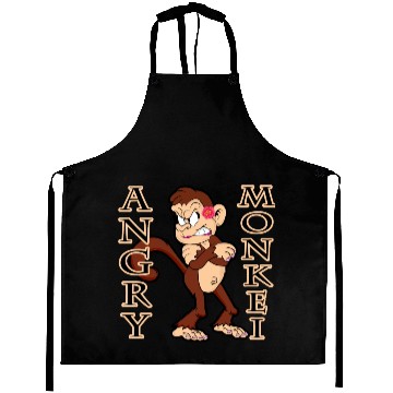 Discover Angry Monkei Aprons