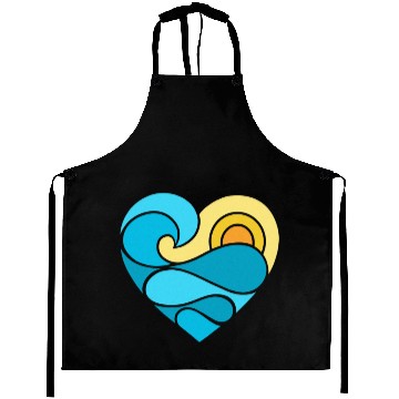 Discover Summer Heart Ocean Aprons