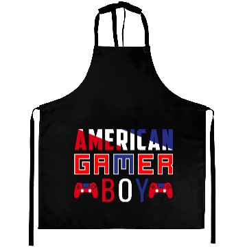 Discover American gamer boy, Flag Video Game Boys Kids Teen Aprons