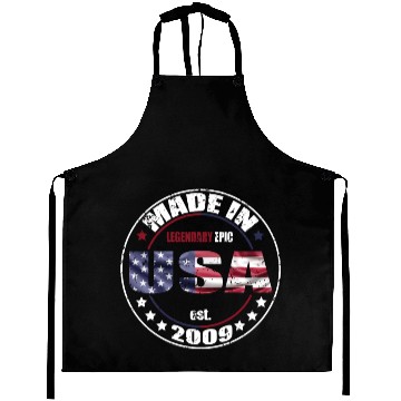 Discover Birthday Saying Born USA 2009 Aprons