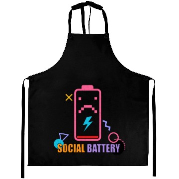 Discover Introverted 90s Style Vibe Social Battery Nineties Aprons