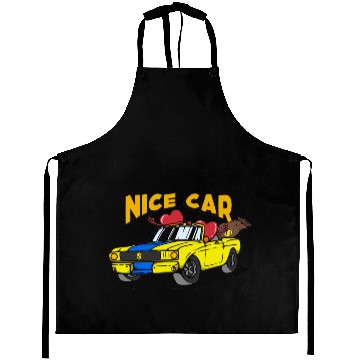 Discover Nice Car Art Aprons