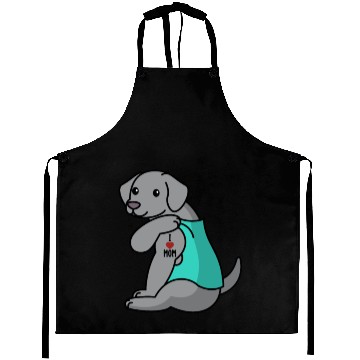 Discover I Love Mom Tattoo Weimaraner Aprons