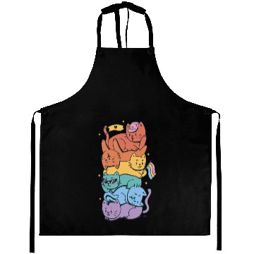 Discover Lgbtq cats cartoon Aprons