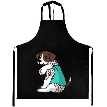 Discover I Love Mom Tattoo German Shorthaired Pointer Aprons
